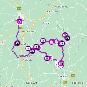 Stage 2 map: Kilkenny to The Rower