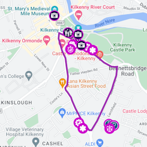 Stage 6 map: Criterium - Kilkenny Castle