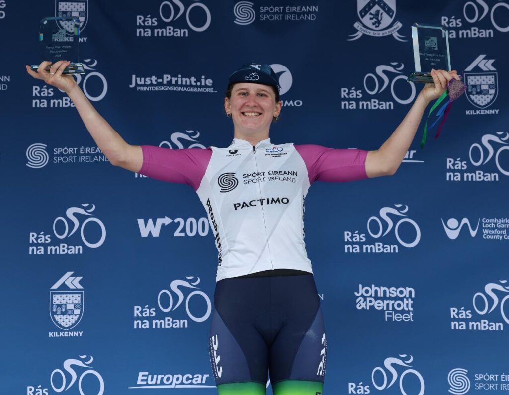 Ireland's Caoimhe O'Brien wins the Best Young Rider jersey