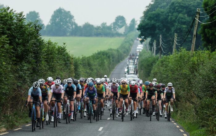 The peloton on the way to The Rower